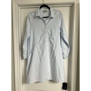 Inae Collection Blue Poplin Shirtdress Medium EUC